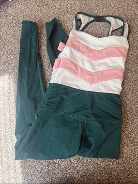 Kids Green and Pink Chevron One-Piece Bodysuit